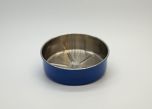HC&C unpolished straight wall shave bowl blue
