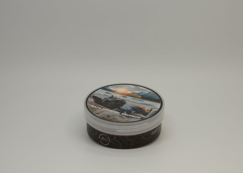 Macduffs Backcountry bourbon shave soap