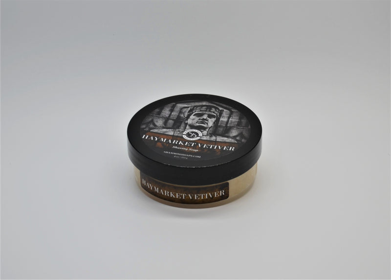 Shannons Soap Haymarket Vetiver shaving soap