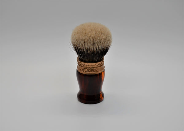 SV 2.0 Shaving Brush Turtle Shell Imitation resin handle - Saponificio Varesino