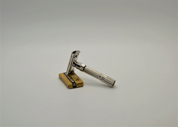 Gillette Fatboy D 4 - 1958 restored and replated vintage safety razor