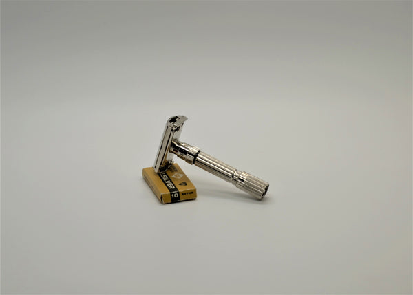Gillette Fatboy E 1 - 1959 restored and replated vintage safety razor