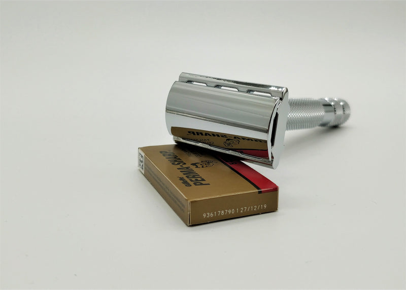 Rockwell 2C safety razor - white crome