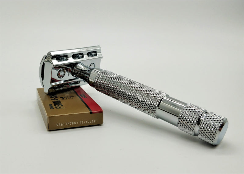 Rockwell 2C safety razor - white crome