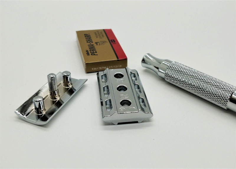 Rockwell 2C safety razor - white crome